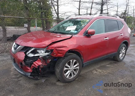 2016 Nissan Rogue Sv из США, поврежденный, VIN KNMAT2MV2GP603143